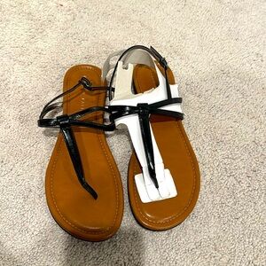 Black Sandal with Strap
